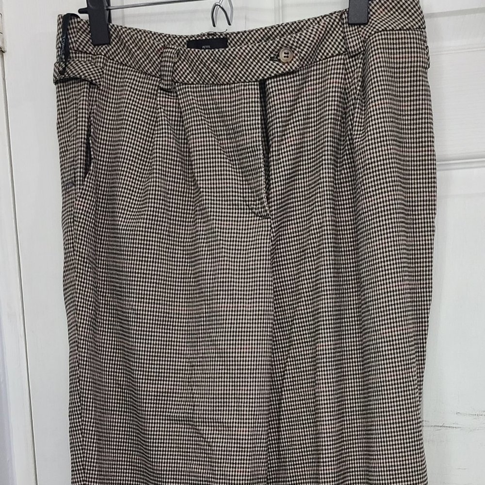 Topshop Wide Leg Plaid Pants